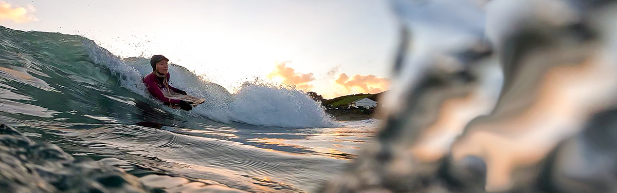 KROC bellyboard enjoying the waves