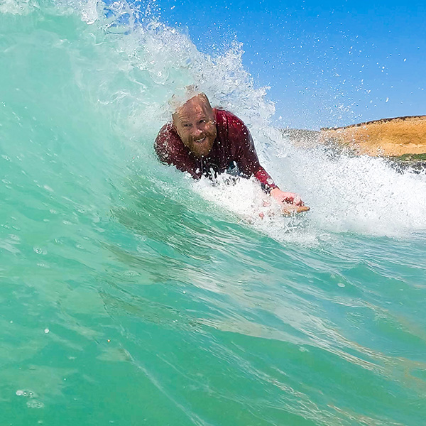 KROC Performance Long bellyboard Aiden Botha in the barrel